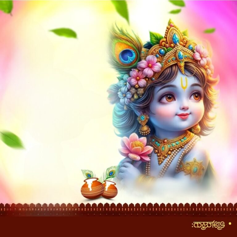 Little Krishna Banner Editing background Free