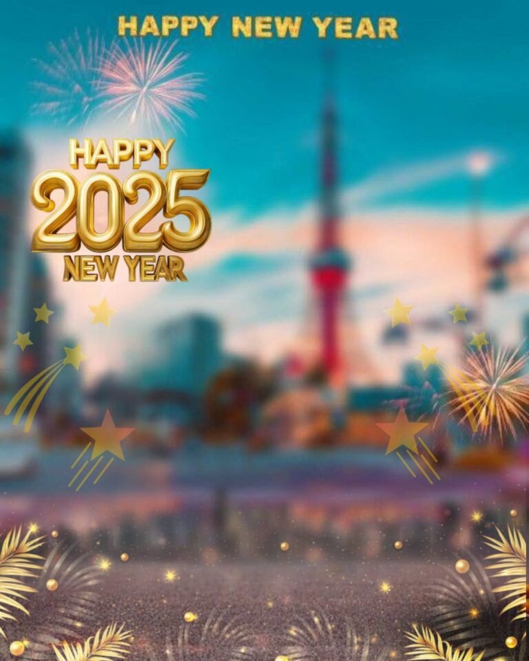 Happy New Year Photo Editing Background 2025